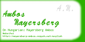 ambos mayersberg business card